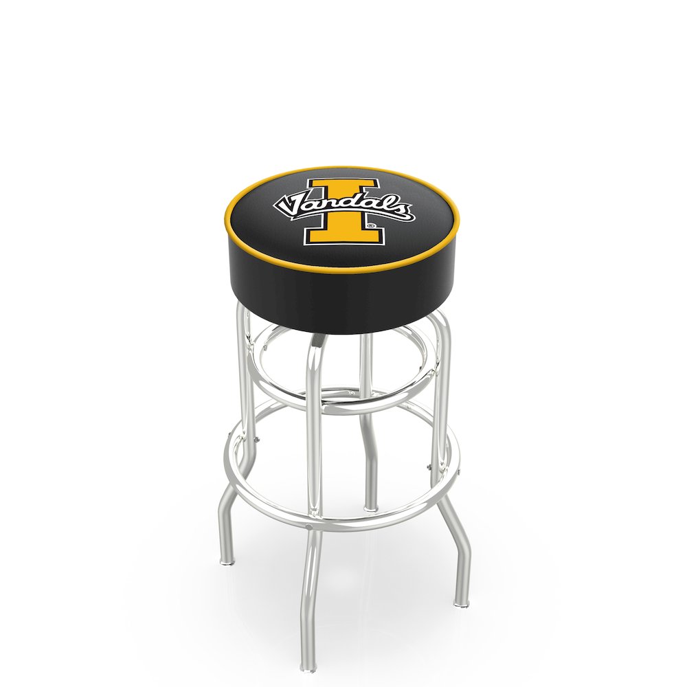 25" L7C1 - 4" Idaho Cushion Seat with Double-Ring Chrome Base Swivel Bar Stool by Holland Bar Stool Company. Picture 1