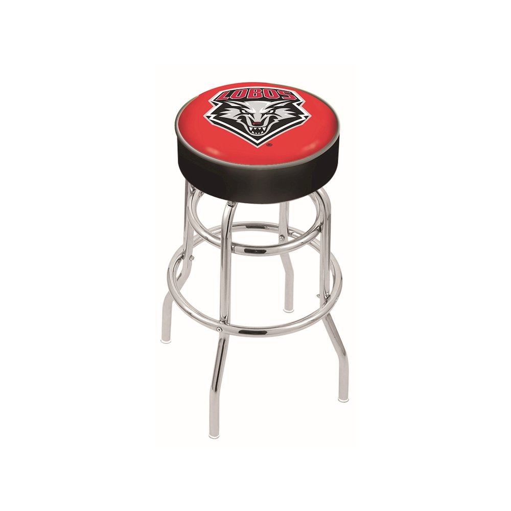 25" L7C1 - 4" New Mexico Cushion Seat with Double-Ring Chrome Base Swivel Bar Stool by Holland Bar Stool Company. Picture 1