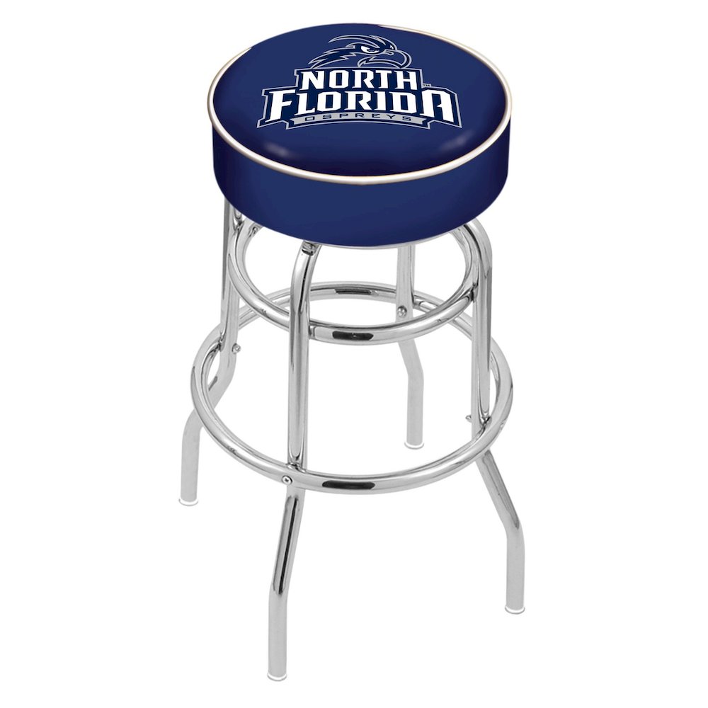 25" L7C1 - 4" North Florida Cushion Seat with Double-Ring Chrome Base Swivel Bar Stool by Holland Bar Stool Company. Picture 1