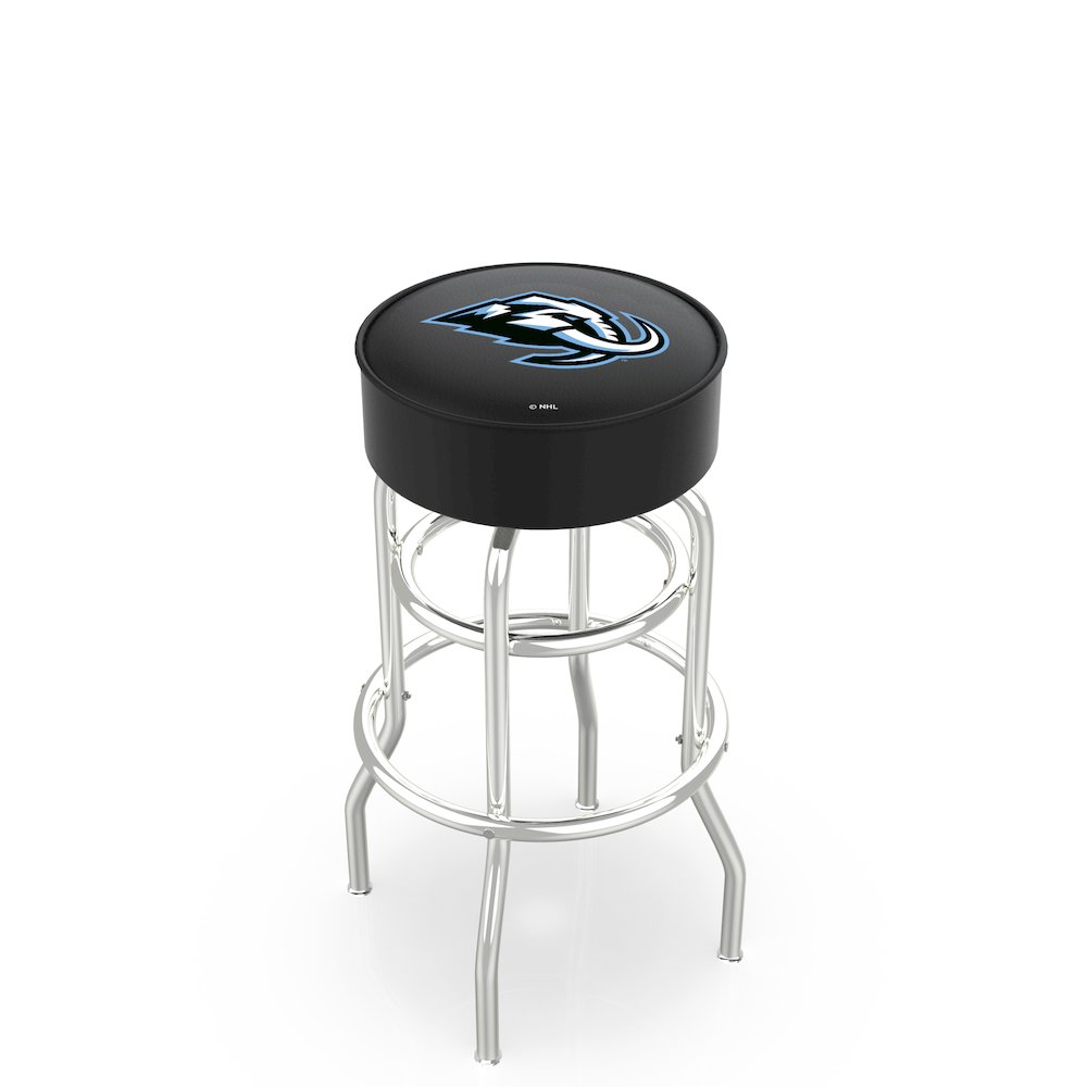 L7C1 Utah Mammoth 25" Double-Ring Swivel Counter Stool with Chrome Finish. Picture 1