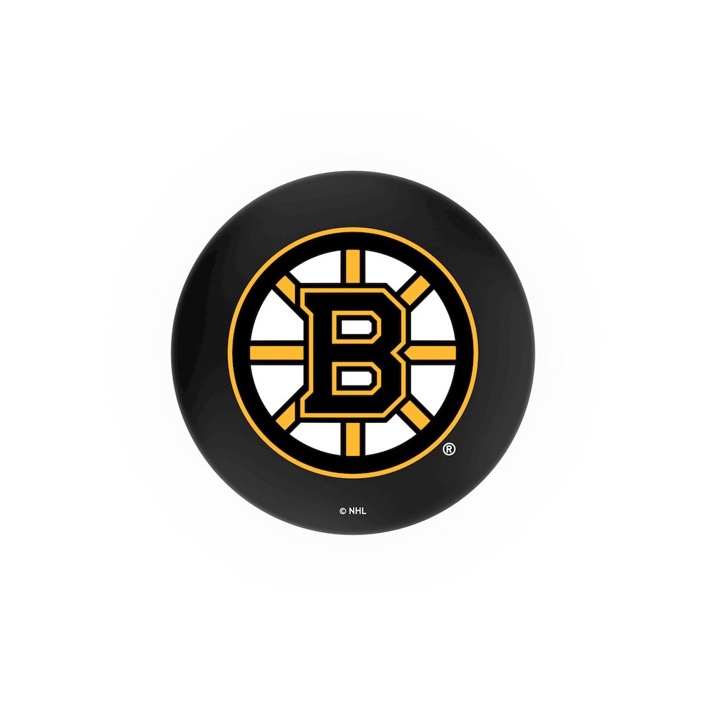 25" L7C3C - Chrome Double Ring Boston Bruins Swivel Bar Stool with 2.5" Ribbed Accent Ring by Holland Bar Stool Company. Picture 2