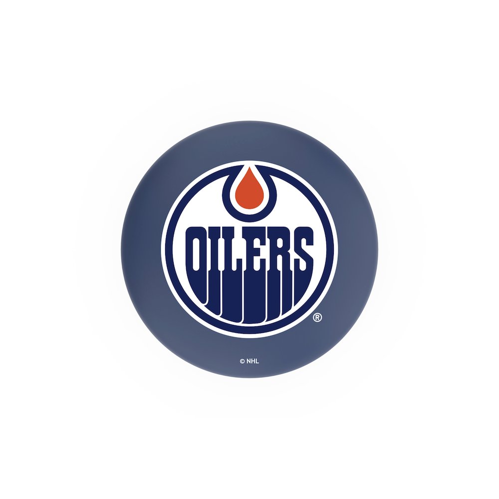 25" L7C3C - Chrome Double Ring Edmonton Oilers Swivel Bar Stool with 2.5" Ribbed Accent Ring by Holland Bar Stool Company. Picture 2