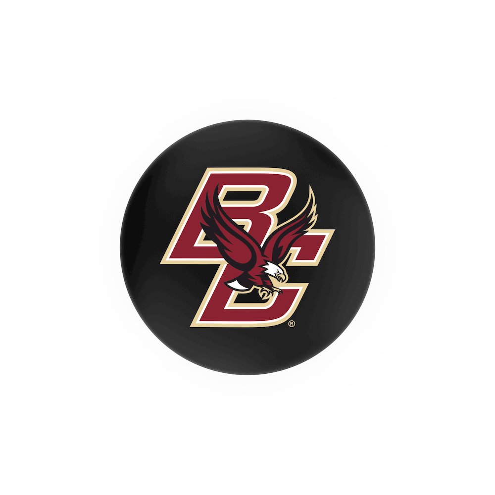 36" L8B2C - Black Wrinkle Boston College Swivel Bar Stool with Chrome Accent Ring by Holland Bar Stool Company. Picture 2