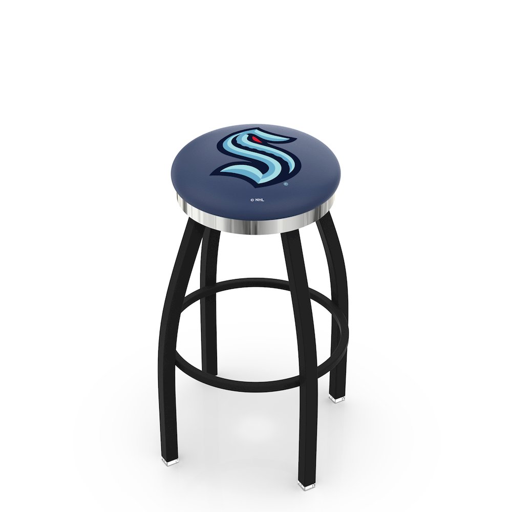 Seattle Kraken Bar Stool L8B2C36SeaKrk. Picture 1