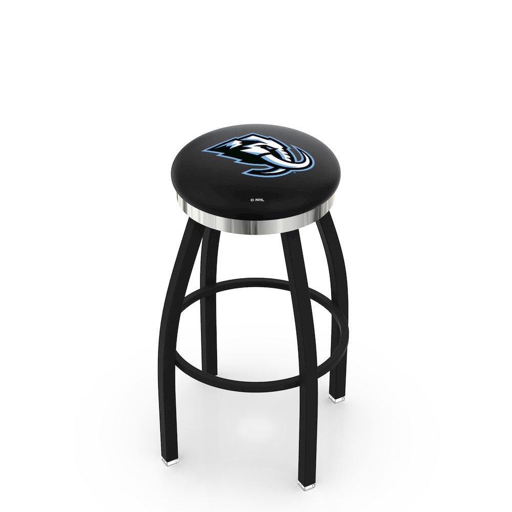 Utah Mammoth 36" Extra Tall Swivel Bar Stool with a Black Wrinkle. Picture 1