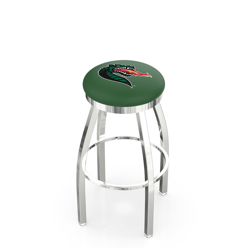 25" L8C2C - Chrome UAB Swivel Bar Stool with Accent Ring by Holland Bar Stool Company. Picture 1