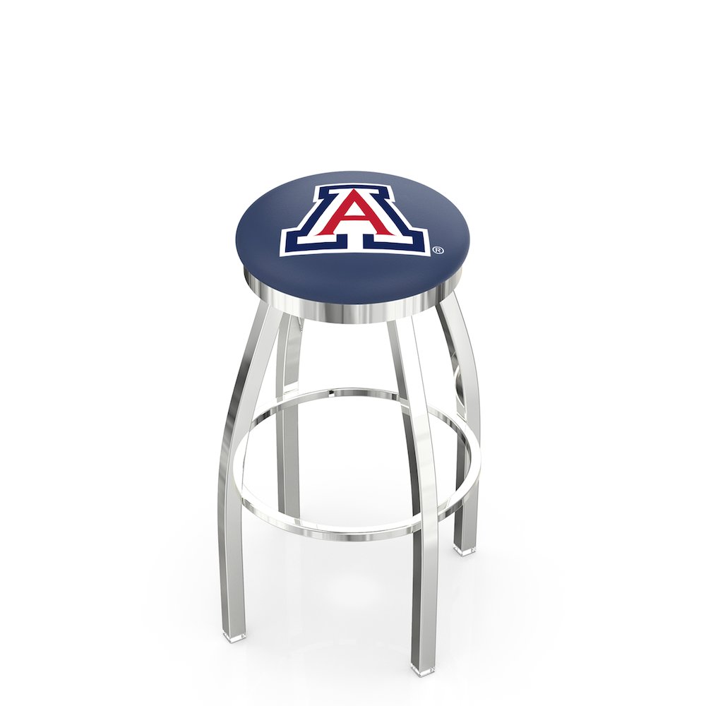 36" L8C2C - Chrome Arizona Swivel Bar Stool with Accent Ring by Holland Bar Stool Company. Picture 1