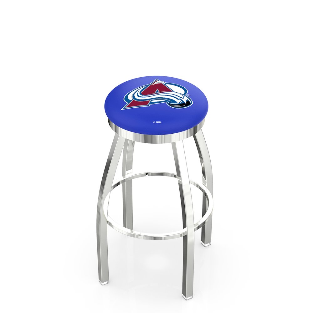 25" L8C2C - Chrome Colorado Avalanche Swivel Bar Stool with Accent Ring by Holland Bar Stool Company. Picture 1