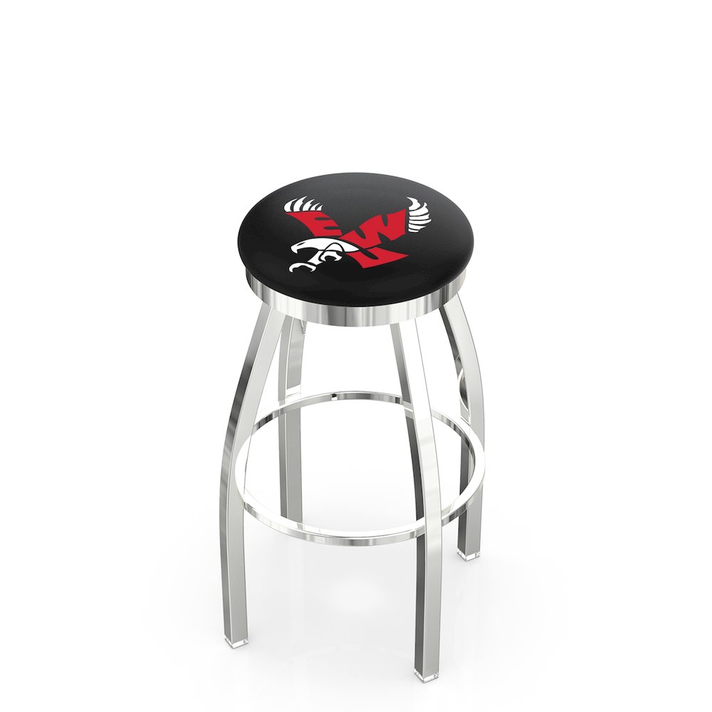 30" L8C2C - Chrome Eastern Washington Swivel Bar Stool with Accent Ring by Holland Bar Stool Company. Picture 1