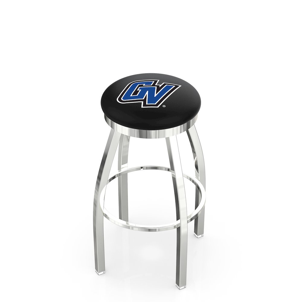 30" L8C2C - Chrome Grand Valley State Swivel Bar Stool with Accent Ring by Holland Bar Stool Company. Picture 1