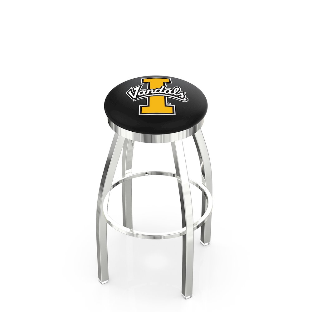 25" L8C2C - Chrome Idaho Swivel Bar Stool with Accent Ring by Holland Bar Stool Company. Picture 1