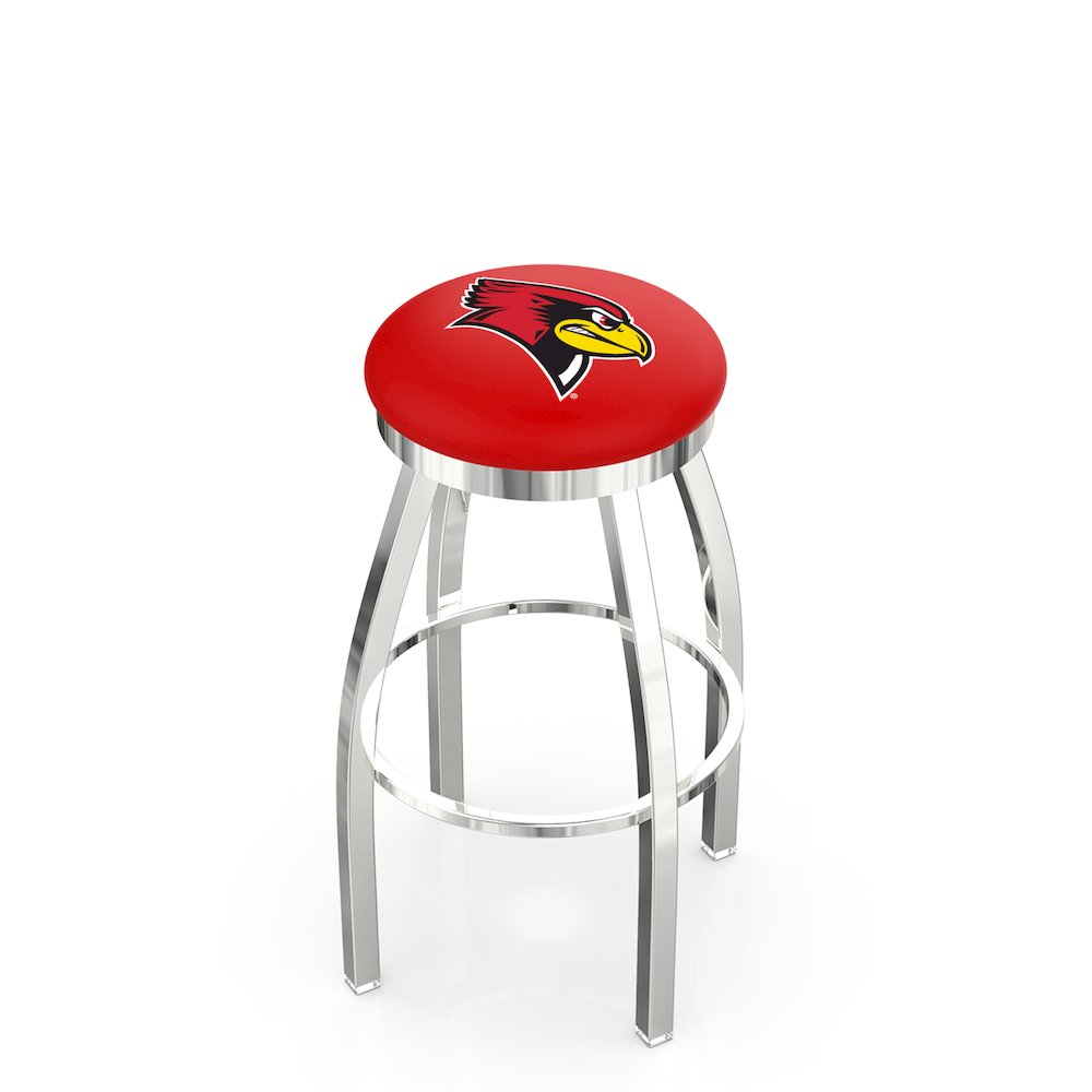 25" L8C2C - Chrome Illinois State Swivel Bar Stool with Accent Ring by Holland Bar Stool Company. Picture 1