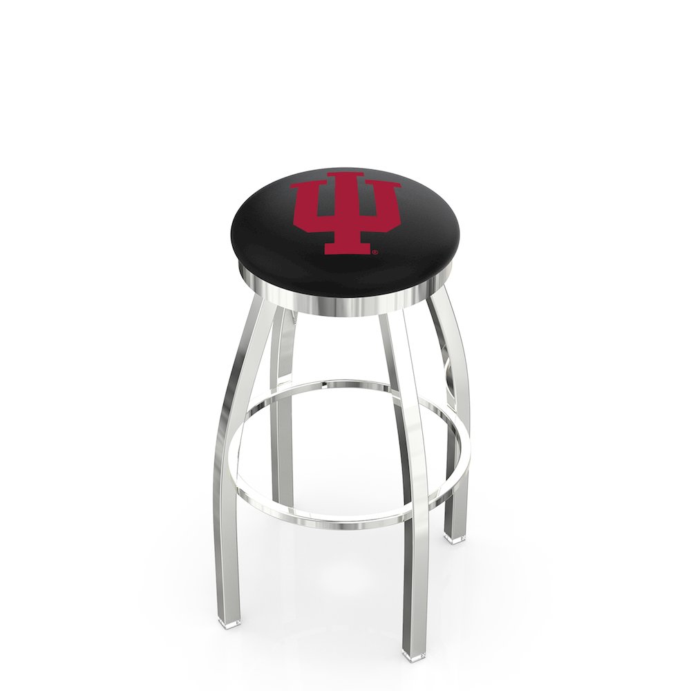 30" L8C2C - Chrome Indiana Swivel Bar Stool with Accent Ring by Holland Bar Stool Company. Picture 1