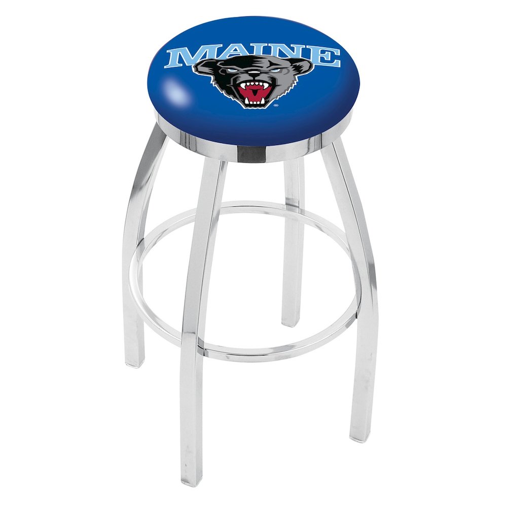 25" L8C2C - Chrome Maine Swivel Bar Stool with Accent Ring by Holland Bar Stool Company. Picture 1