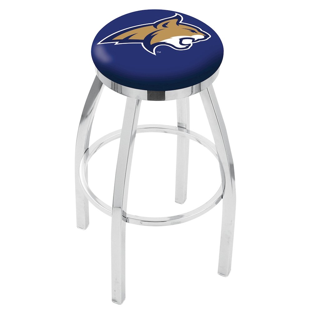 25" L8C2C - Chrome Montana State Swivel Bar Stool with Accent Ring by Holland Bar Stool Company. Picture 1