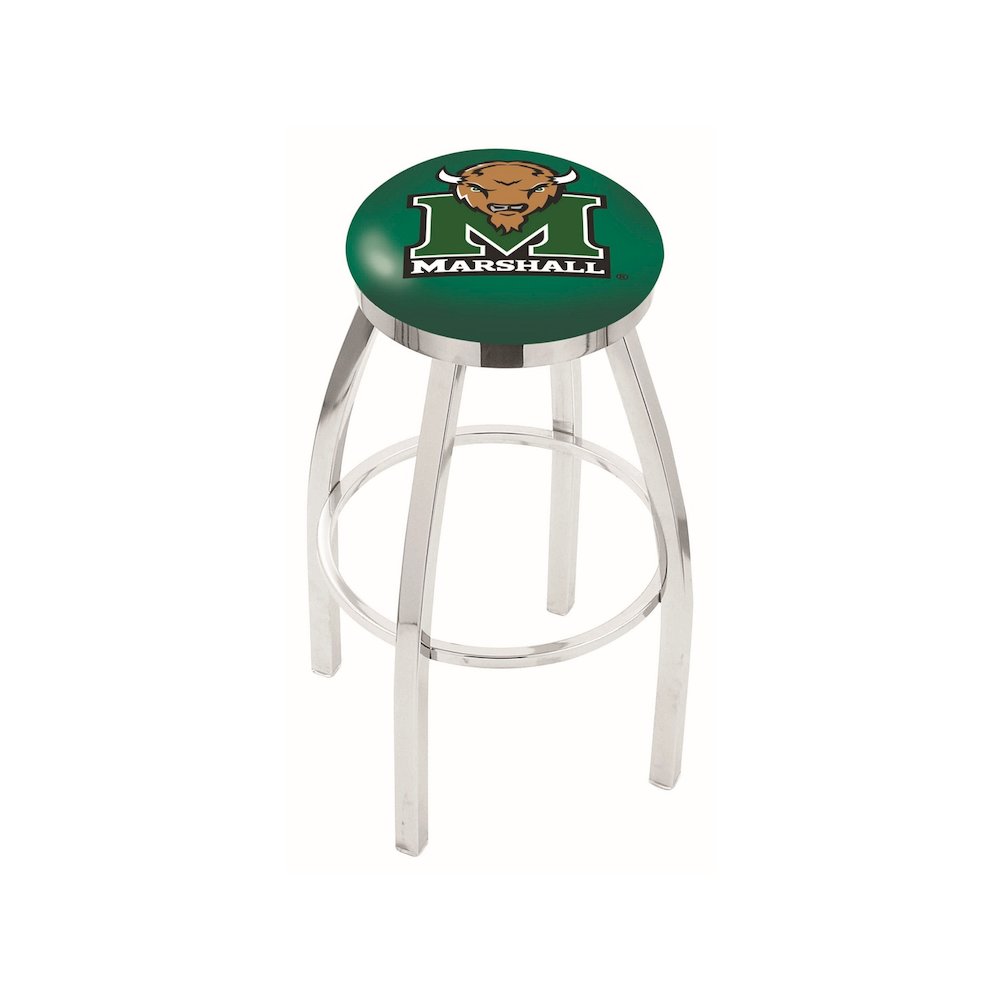 30" L8C2C - Chrome Marshall Swivel Bar Stool with Accent Ring by Holland Bar Stool Company. Picture 1