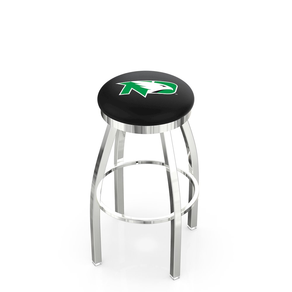 30" L8C2C - Chrome North Dakota Swivel Bar Stool with Accent Ring by Holland Bar Stool Company. Picture 1