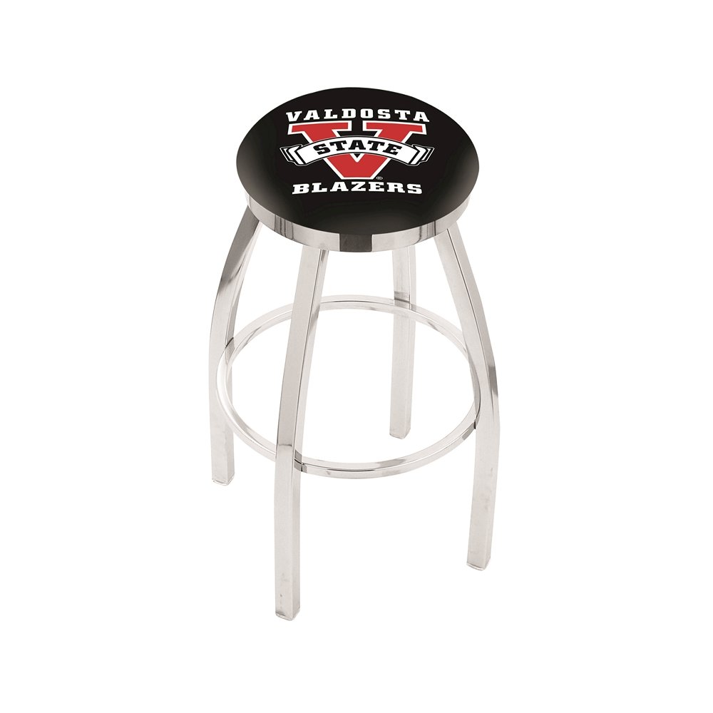 30" L8C2C - Chrome Valdosta State Swivel Bar Stool with Accent Ring by Holland Bar Stool Company. Picture 1