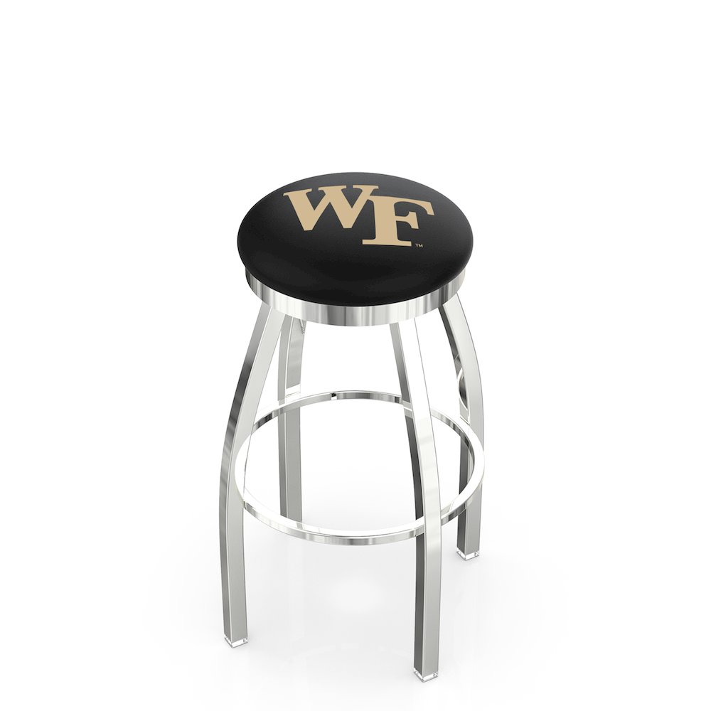 30" L8C2C - Chrome Wake Forest Swivel Bar Stool with Accent Ring by Holland Bar Stool Company. Picture 1