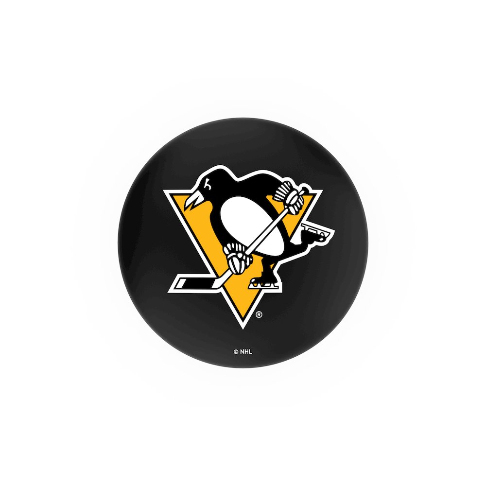 25" L8C3C - Chrome Pittsburgh Penguins Swivel Bar Stool with 2.5" Ribbed Accent Ring by Holland Bar Stool Company. Picture 2