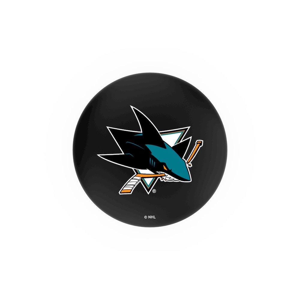 25" L8C3C - Chrome San Jose Sharks Swivel Bar Stool with 2.5" Ribbed Accent Ring by Holland Bar Stool Company. Picture 2