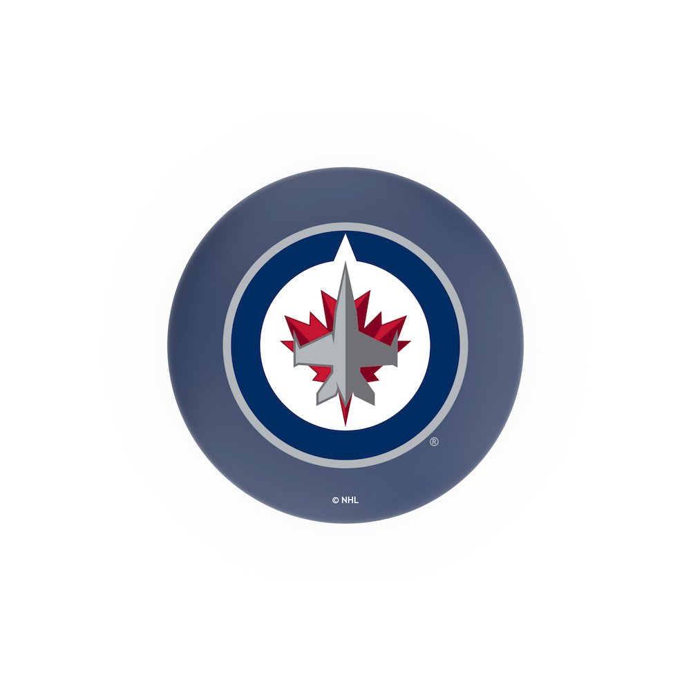 25" L8C3C - Chrome Winnipeg Jets Swivel Bar Stool with 2.5" Ribbed Accent Ring by Holland Bar Stool Company. Picture 2