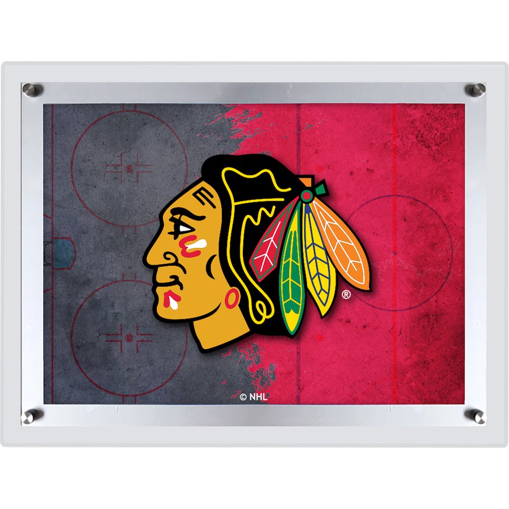 Chicago Blackhawks 19.25" x 14.5" Backlit LED Sign. Picture 1