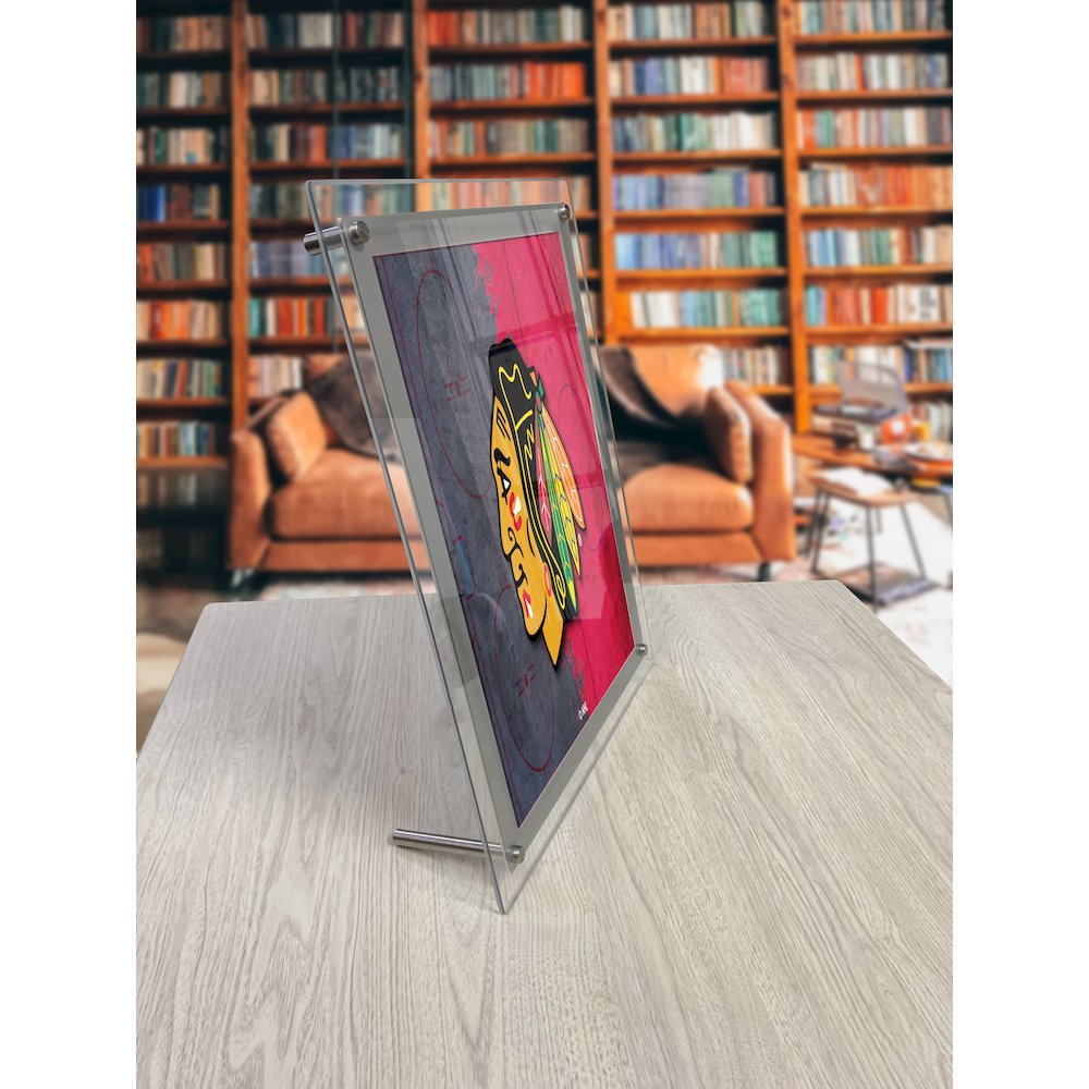 Chicago Blackhawks 19.25" x 14.5" Backlit LED Sign. Picture 4