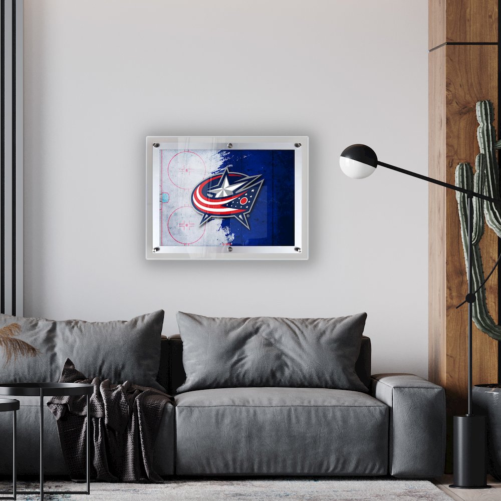 Columbus Blue Jackets 19.25" x 14.5" Backlit LED Sign. Picture 2