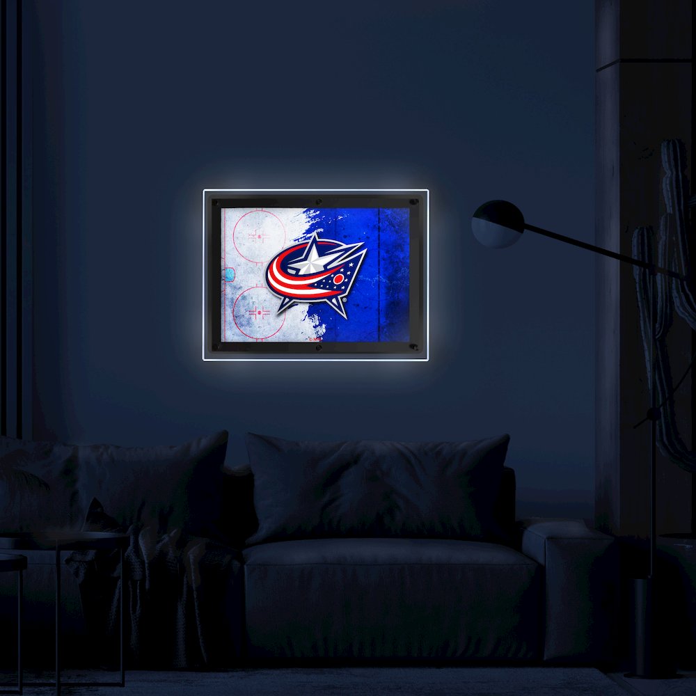 Columbus Blue Jackets 19.25" x 14.5" Backlit LED Sign. Picture 3