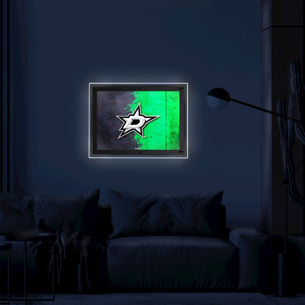 Dallas Stars 19.25" x 14.5" Backlit LED Sign. Picture 3