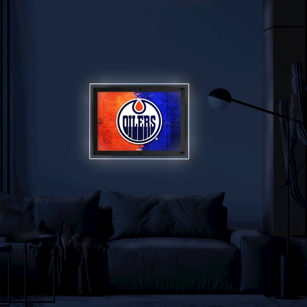 Edmonton Oilers 19.25" x 14.5" Backlit LED Sign. Picture 3