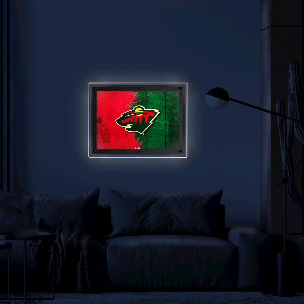 Minnesota Wild 19.25" x 14.5" Backlit LED Sign. Picture 3