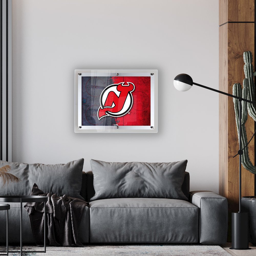 New Jersey Devils 19.25" x 14.5" Backlit LED Sign. Picture 2