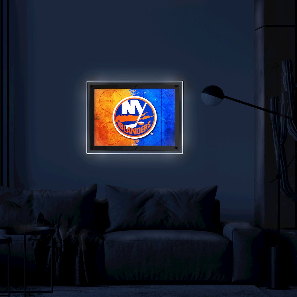 New York Islanders 19.25" x 14.5" Backlit LED Sign. Picture 3