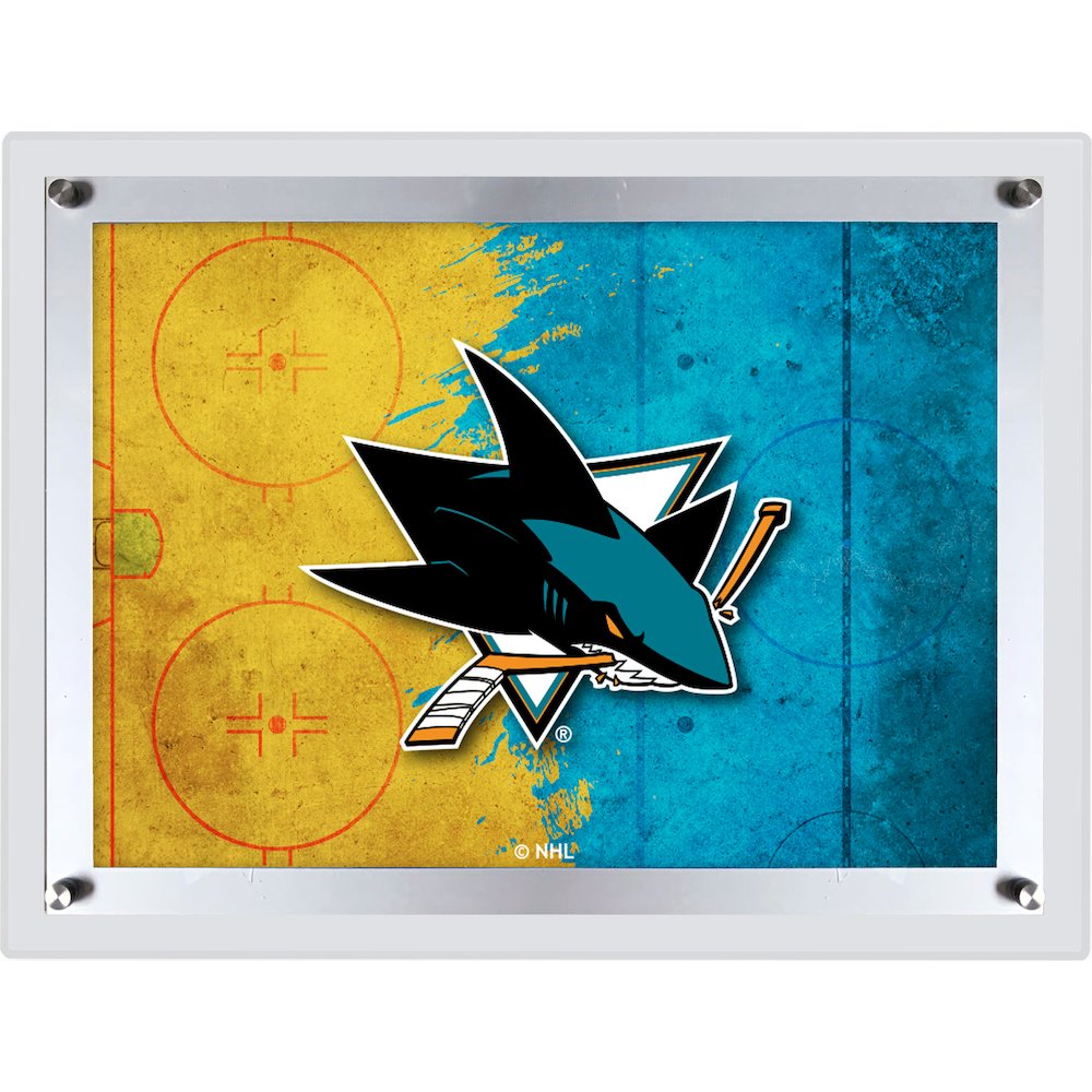 San Jose Sharks 19.25" x 14.5" Backlit LED Sign. Picture 1
