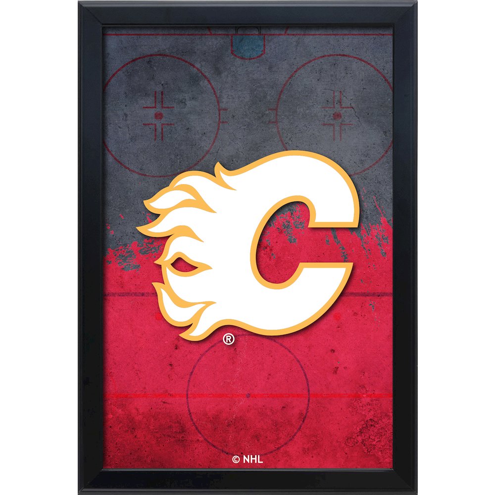 Calgary Flames 15.75" x 23.5" LED Snap Frame Lightbox. Picture 1