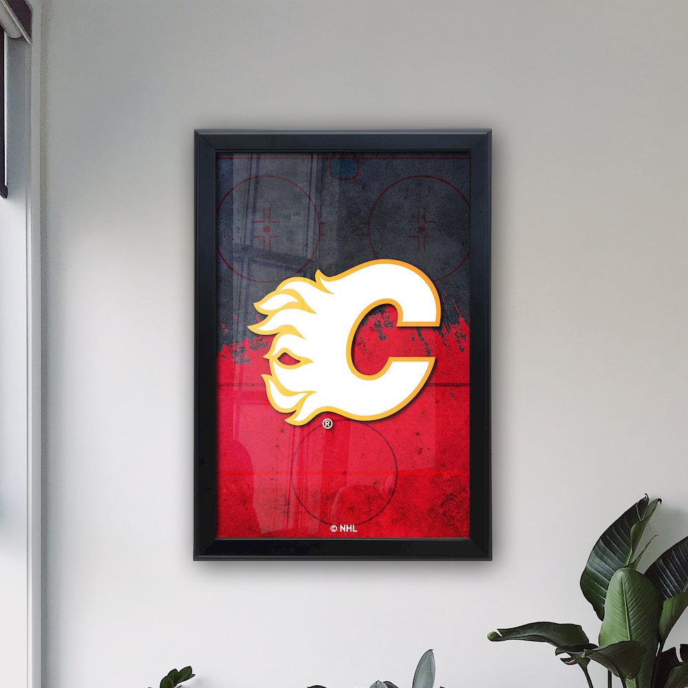 Calgary Flames 15.75" x 23.5" LED Snap Frame Lightbox. Picture 3
