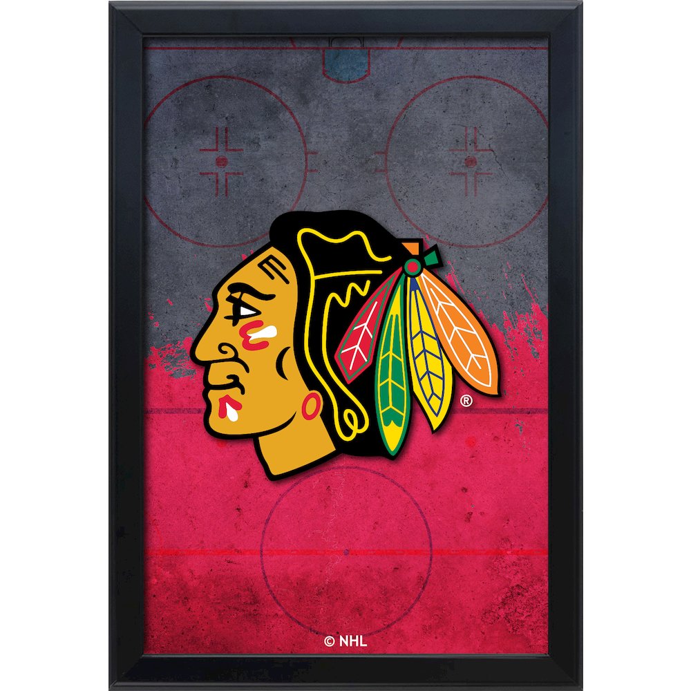 Chicago Blackhawks 15.75" x 23.5" LED Snap Frame Lightbox. Picture 1