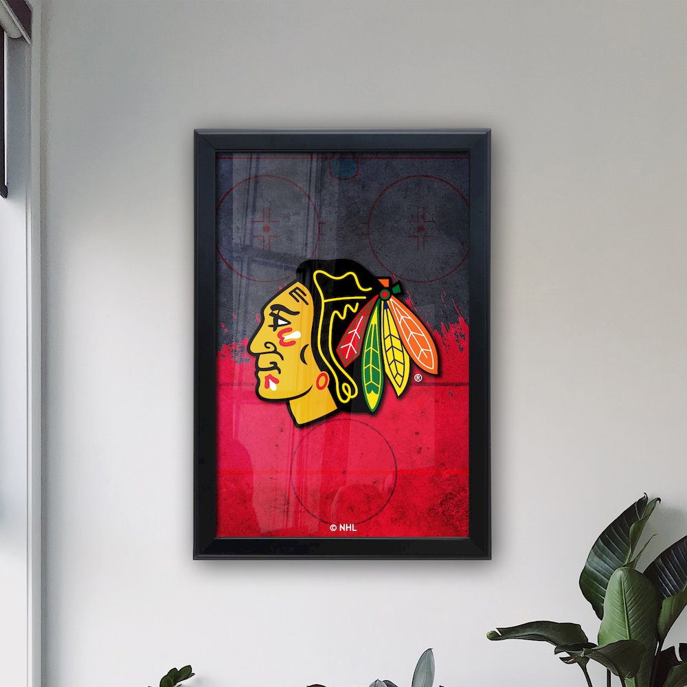Chicago Blackhawks 15.75" x 23.5" LED Snap Frame Lightbox. Picture 3