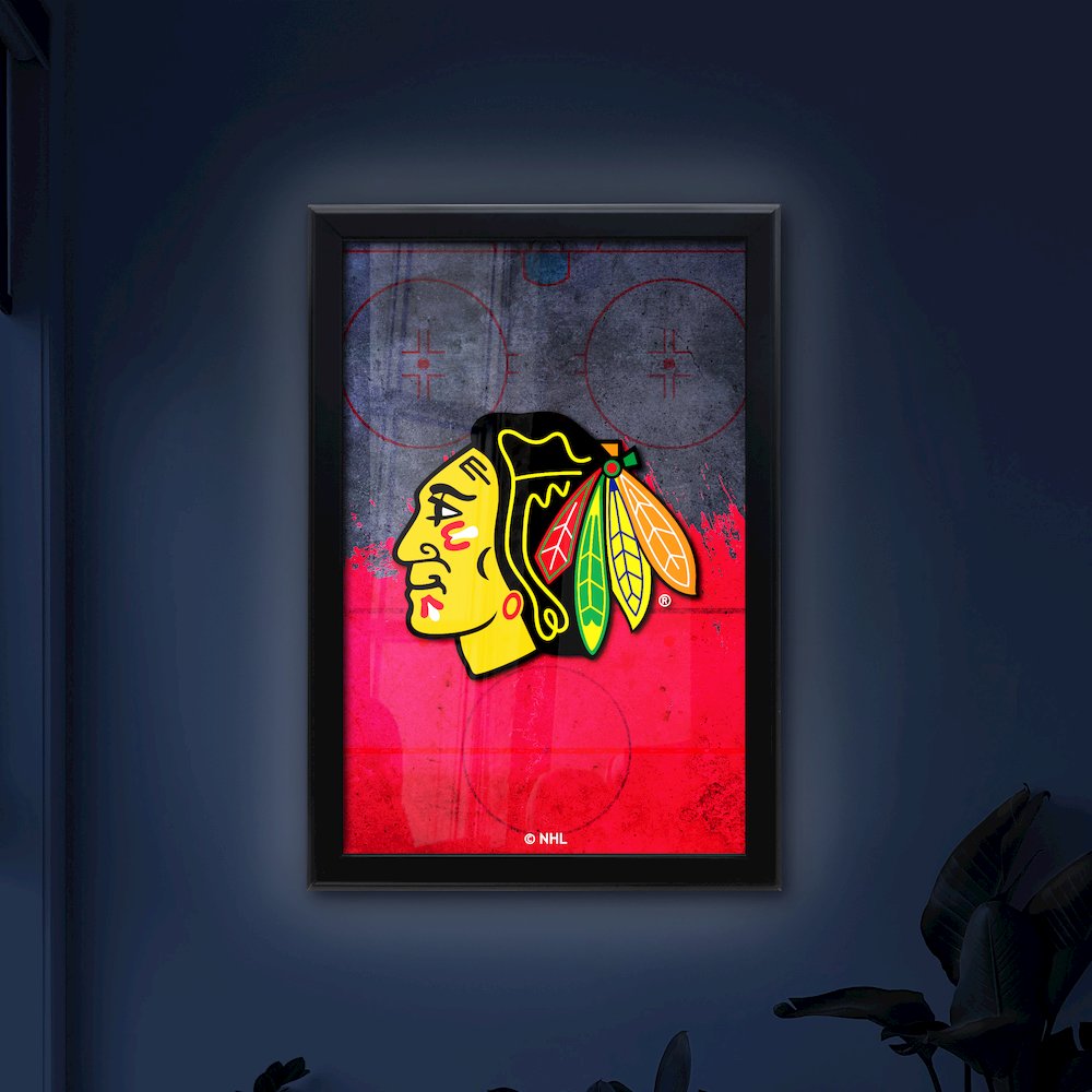 Chicago Blackhawks 15.75" x 23.5" LED Snap Frame Lightbox. Picture 4