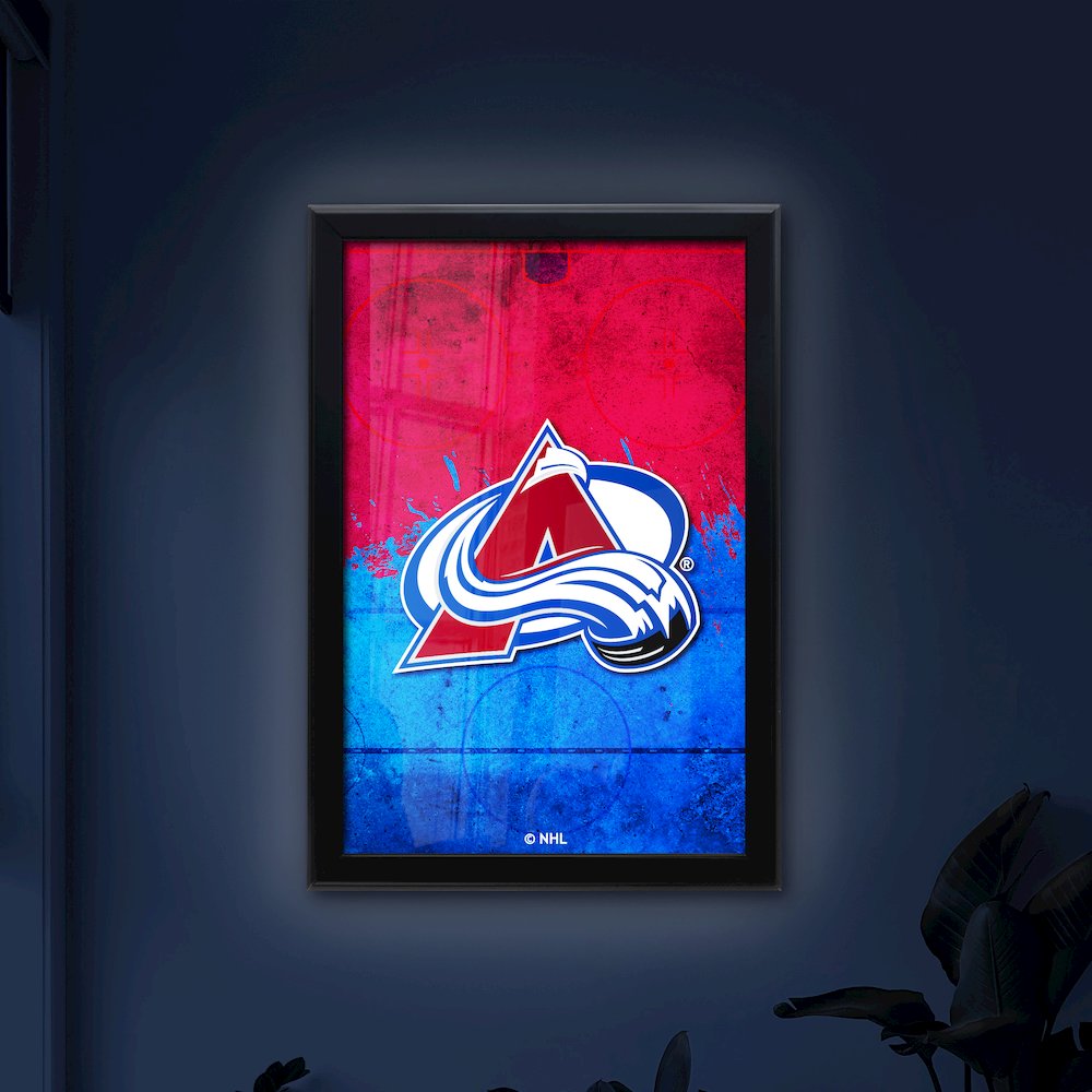 Colorado Avalanche 15.75" x 23.5" LED Snap Frame Lightbox. Picture 4