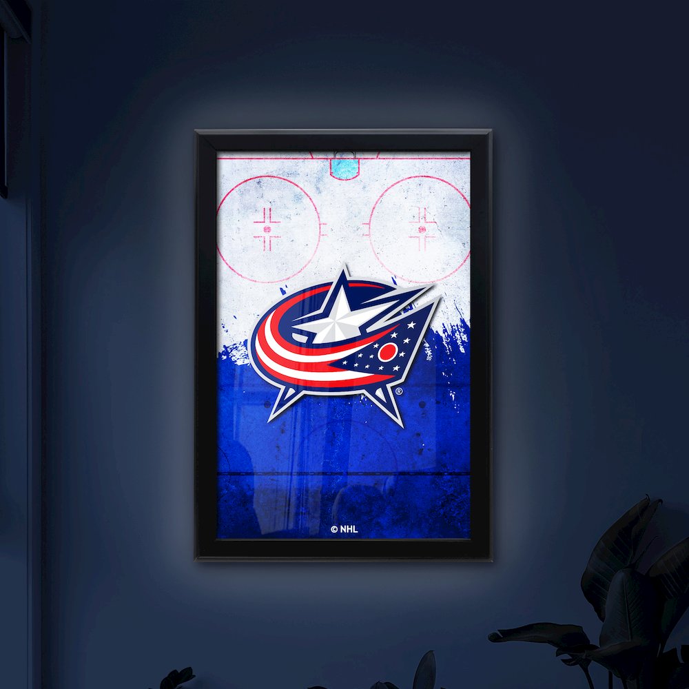 Columbus Blue Jackets 15.75" x 23.5" LED Snap Frame Lightbox. Picture 4