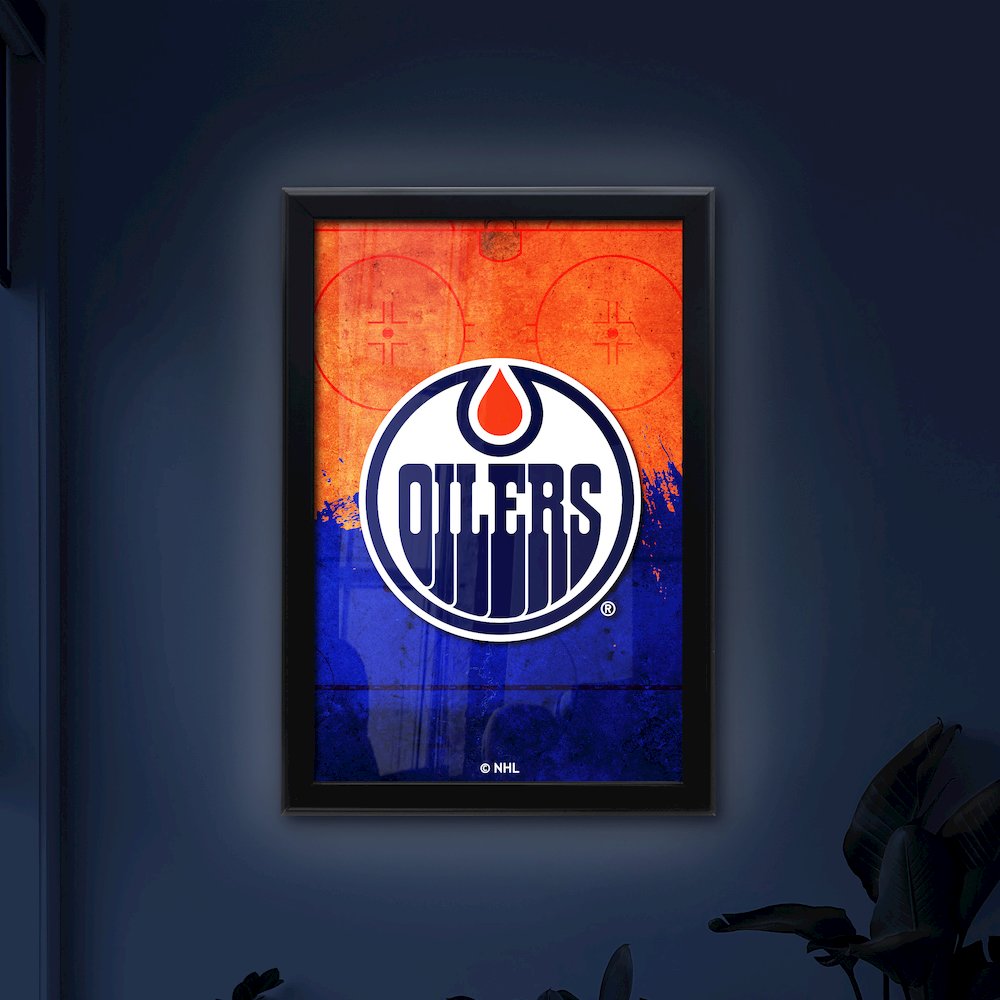Edmonton Oilers 15.75" x 23.5" LED Snap Frame Lightbox. Picture 4