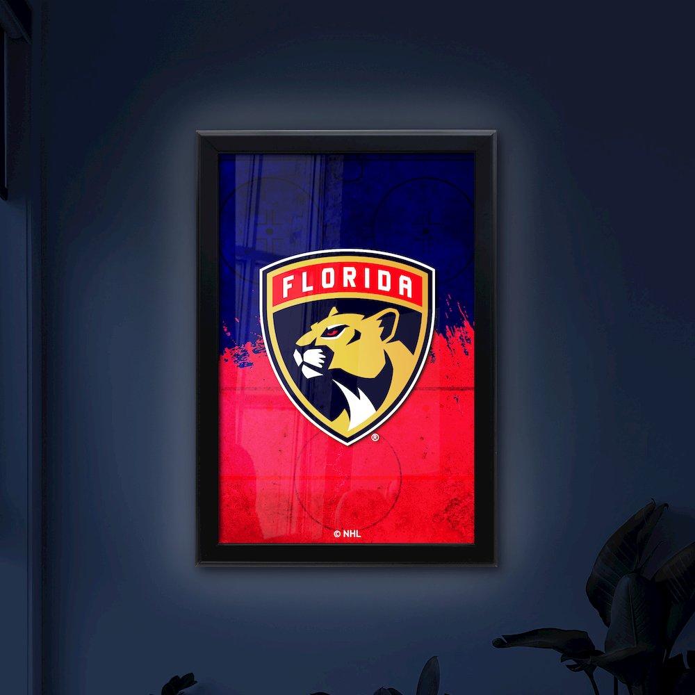 Florida Panthers 15.75" x 23.5" LED Snap Frame Lightbox. Picture 4
