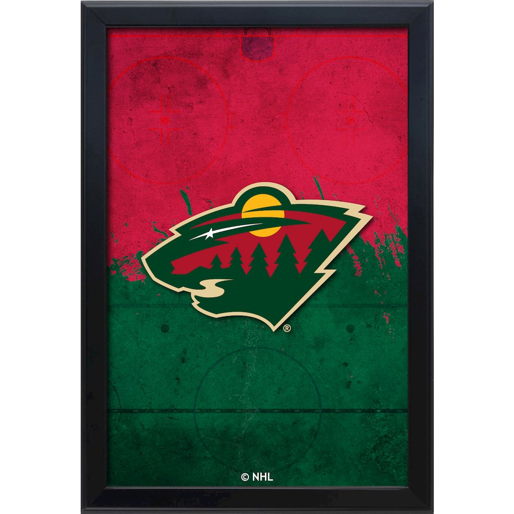 Minnesota Wild 15.75" x 23.5" LED Snap Frame Lightbox. Picture 1