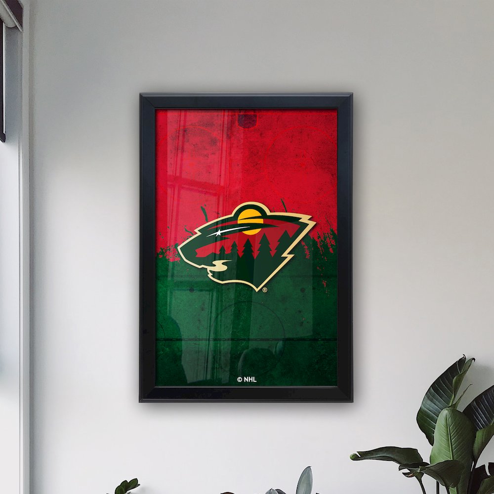 Minnesota Wild 15.75" x 23.5" LED Snap Frame Lightbox. Picture 3
