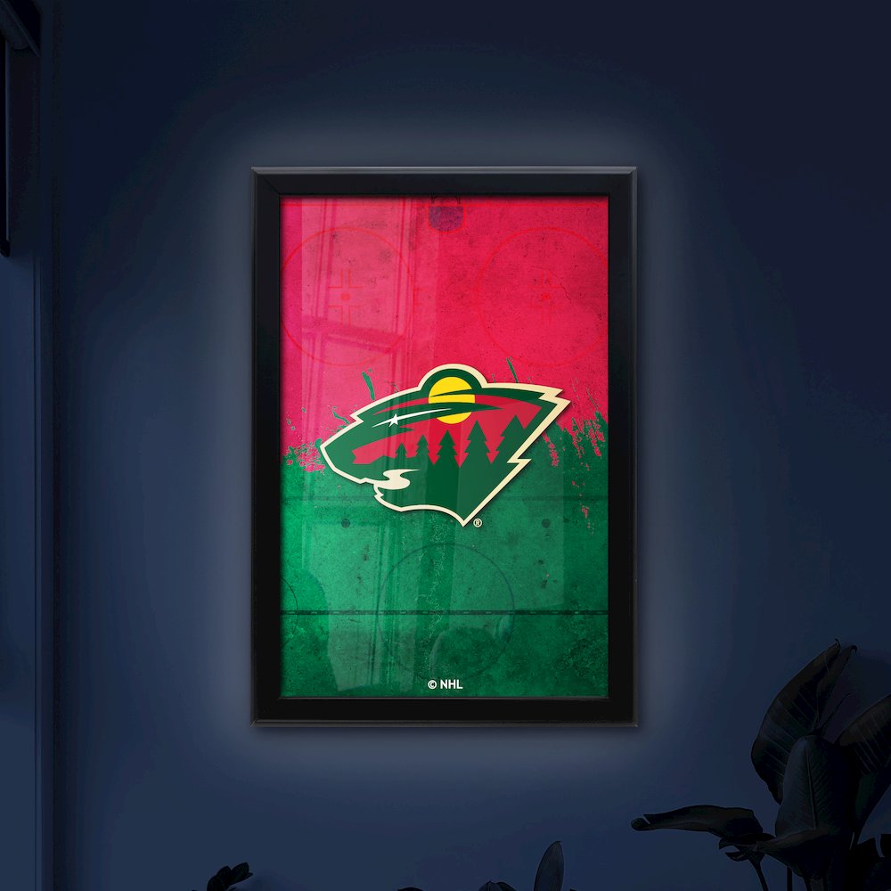 Minnesota Wild 15.75" x 23.5" LED Snap Frame Lightbox. Picture 4