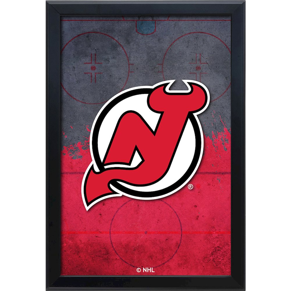 New Jersey Devils 15.75" x 23.5" LED Snap Frame Lightbox. Picture 1