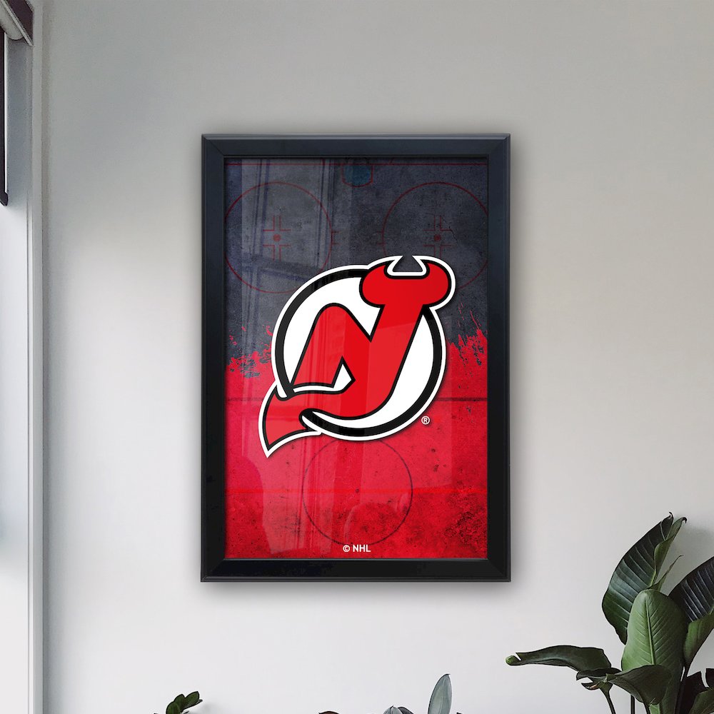New Jersey Devils 15.75" x 23.5" LED Snap Frame Lightbox. Picture 3